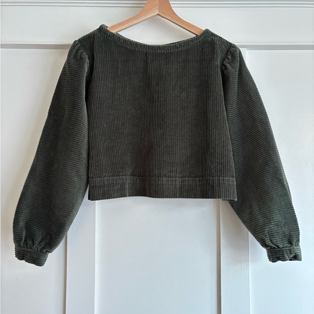 Shelter Gloria Green Corduroy Top